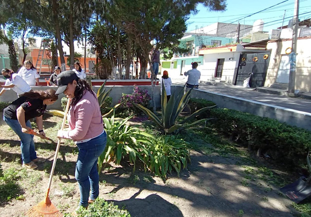 Realiza Dirección de Seguridad Pública de Huamantla rehabilitación de espacios públicos en el municipio