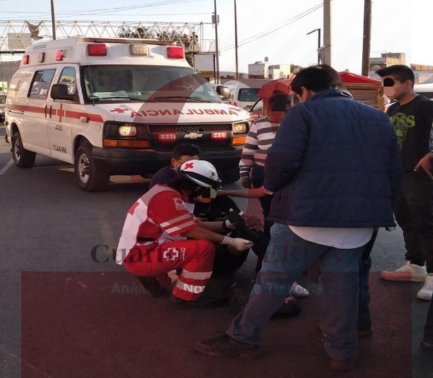 Motociclista resulta lesionado al ser arrollado, en Zacatelco