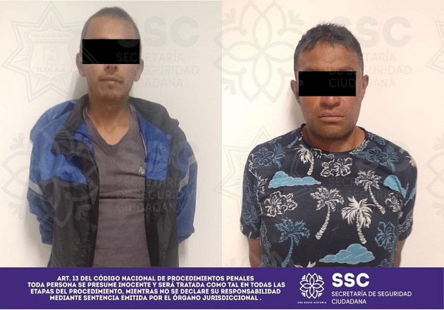 Atrapan a dos con un arma de fuego en la capital de Tlaxcala