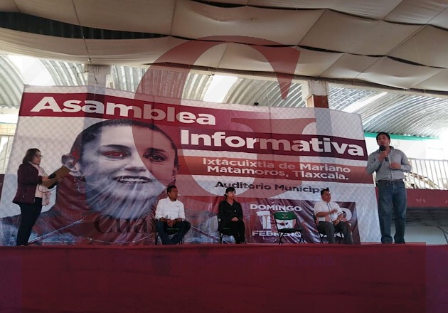 Celebran simpatizantes tlaxcaltecas asamblea a favor de Claudia Scheinbaum