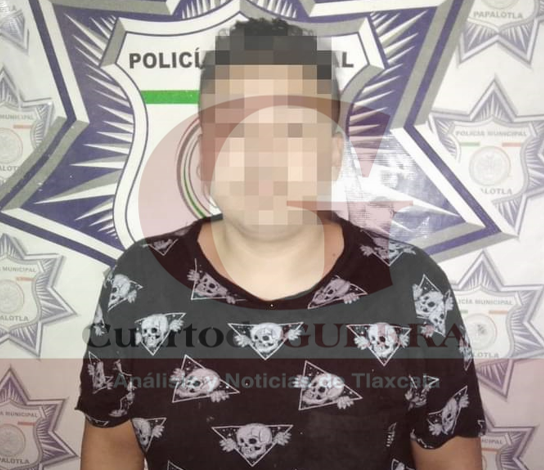 Policías de Papalotla detienen a masculino que portaba una escopeta