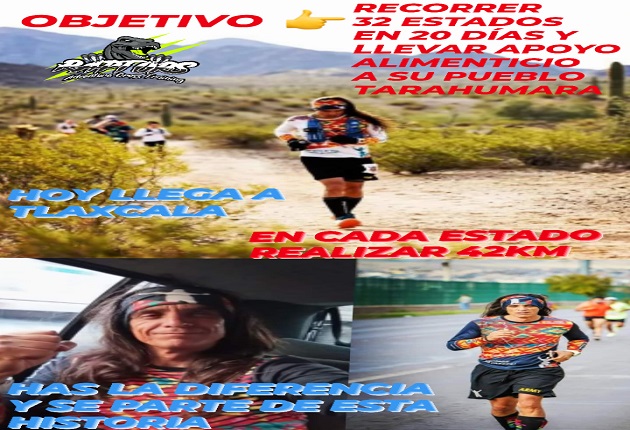Llegará a Tlaxcala ultramaratonista Luis Martínez; recorre el país en apoyo a comunidades tarahumaras