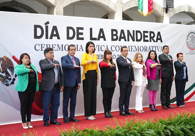 LXIV legislatura conmemora Día de la Bandera con acto cívico