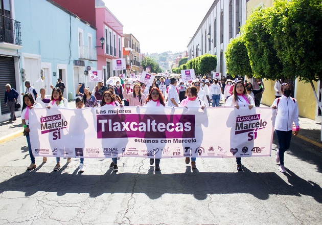 Mujeres sin violencia con Marcelo Sí, marchan en Tlaxcala
