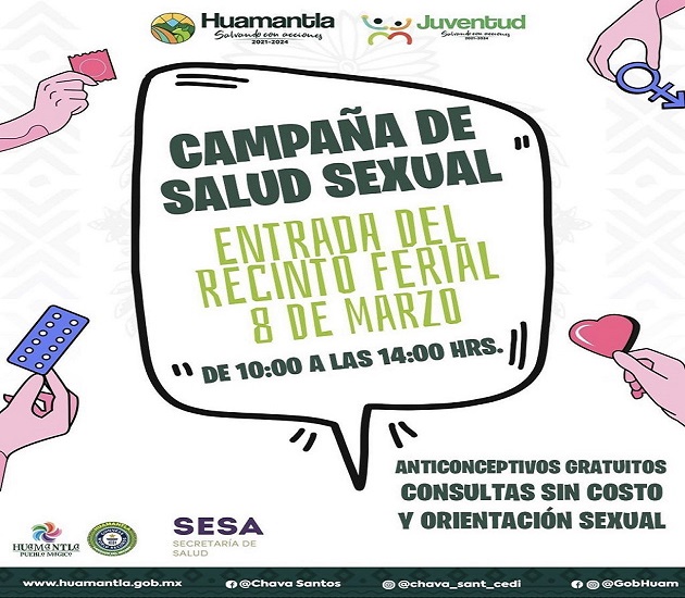 Invita Ayuntamiento de Huamantla a la campaña de salud sexual dirigida a jóvenes