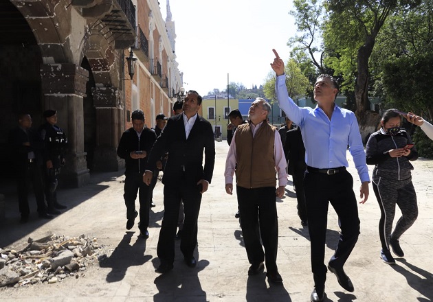 Presentan autoridades denuncias por daños al Centro Histórico de Tlaxcala