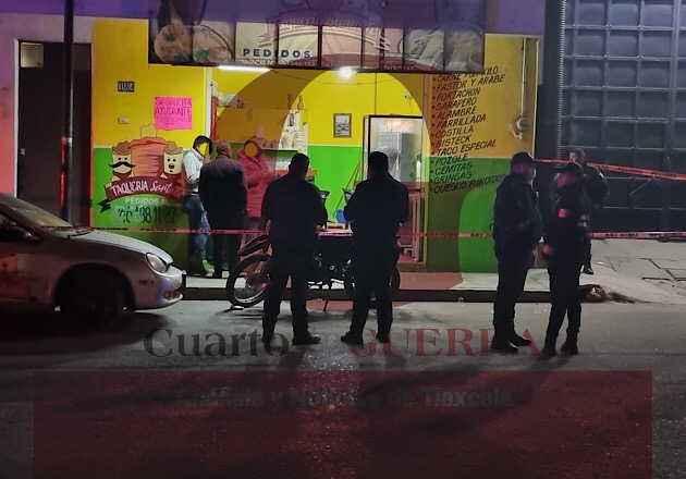 Acribillan a balazos a taquero, en Chiautempan