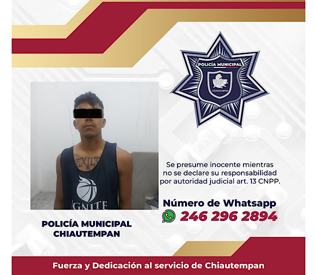 Apoya Policía de Chiautempan a que menor de edad regrese a su domicilio