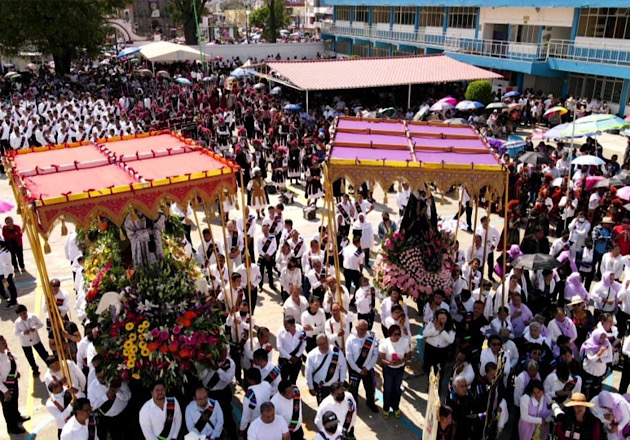 Se vive histórica procesión de Viernes Santo en Chiautempan