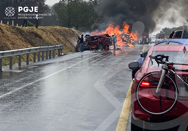 Atiende PGJE accidente suscitado en la carretera Amozoc-Perote
