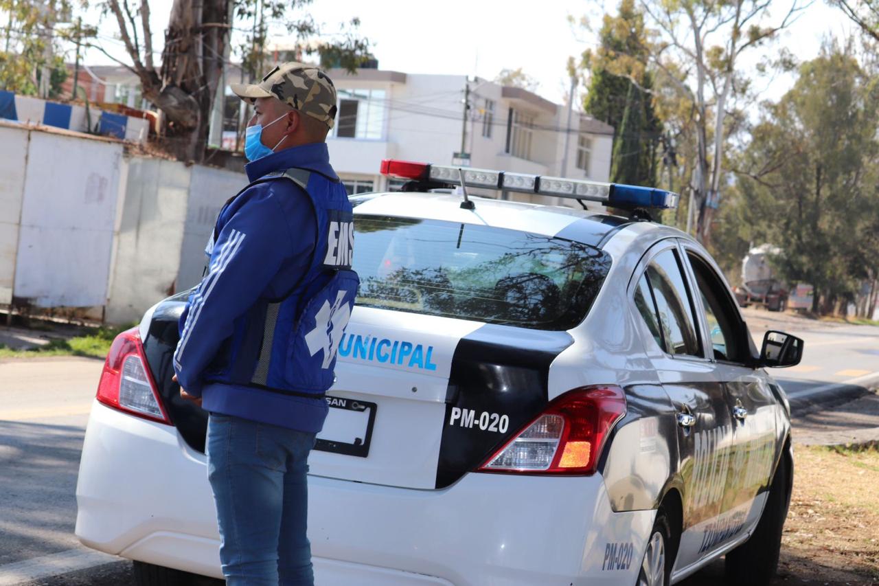 Corporaciones de Tzompantepec atienden oportunamente reporte por fuga de gas