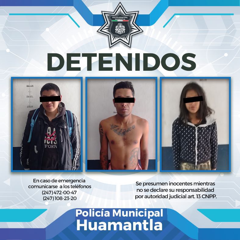 Remiten policías municipales a tres personas por consumo de sustancias ilegales en vía pública
