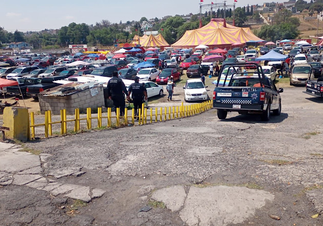 Inspecciona Policía Municipal de Chiautempan en coordinación con la SSC lote de autos para prevención del delito