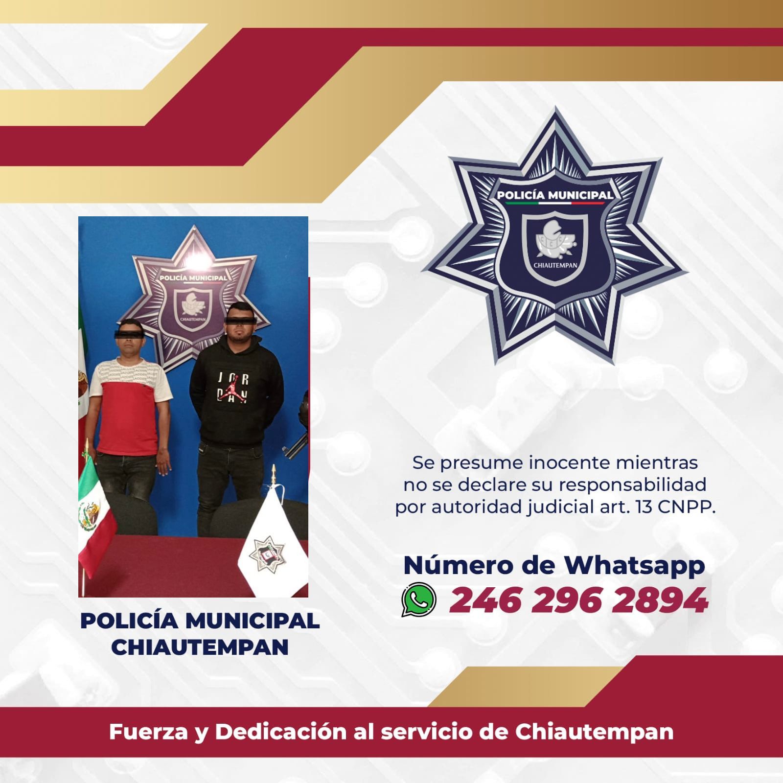 Detiene Policía de Chiautempan a dos colombianos; fueron puestos disposición de Migración