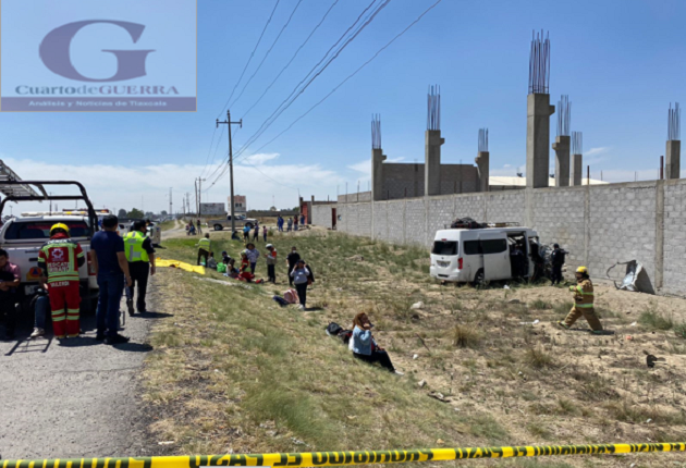 Al menos diez lesionados  deja accidente automovilístico en Huamantla