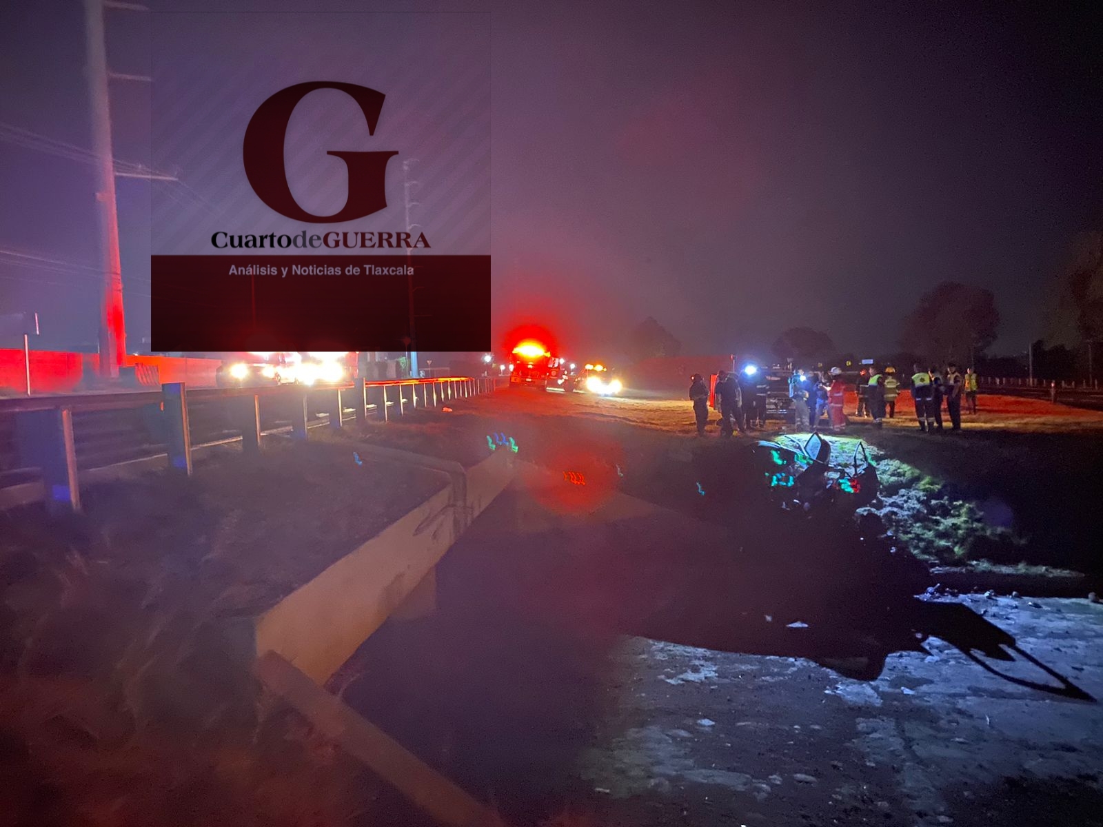 En accidente automovilístico en Huamantla dos personas quedan prensadas; una muere