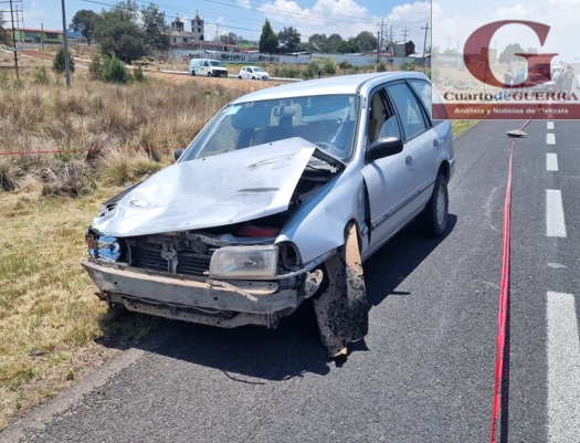 Muere joven motociclista tras ser embestido por un auto, en la Tlaxco-Apizaco, en Atlangatepec