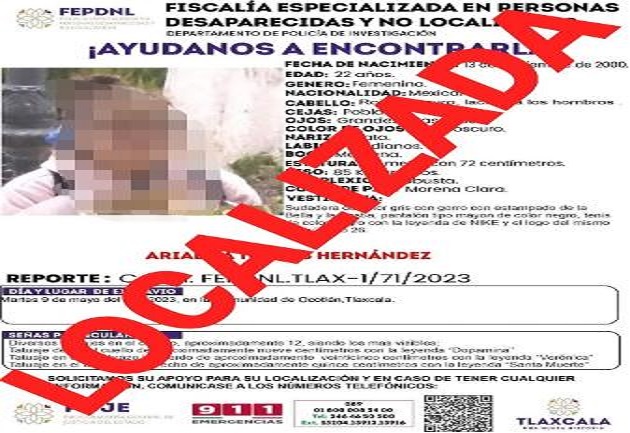 Presentan a mujer reportada como no localizada ante Fiscalía: PGJE