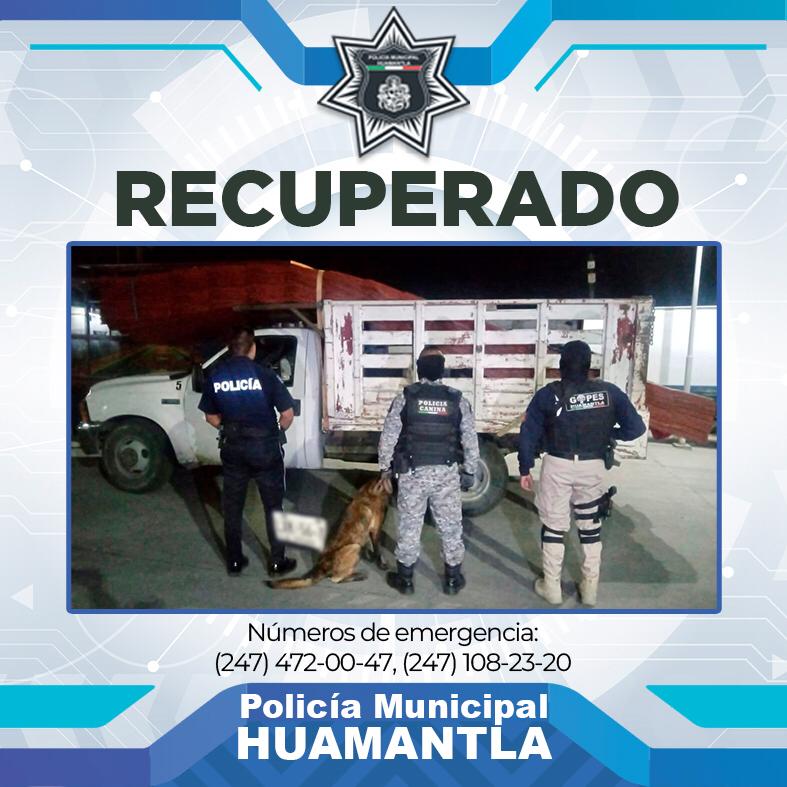 En minutos, localiza Policía de Huamantla camioneta robada