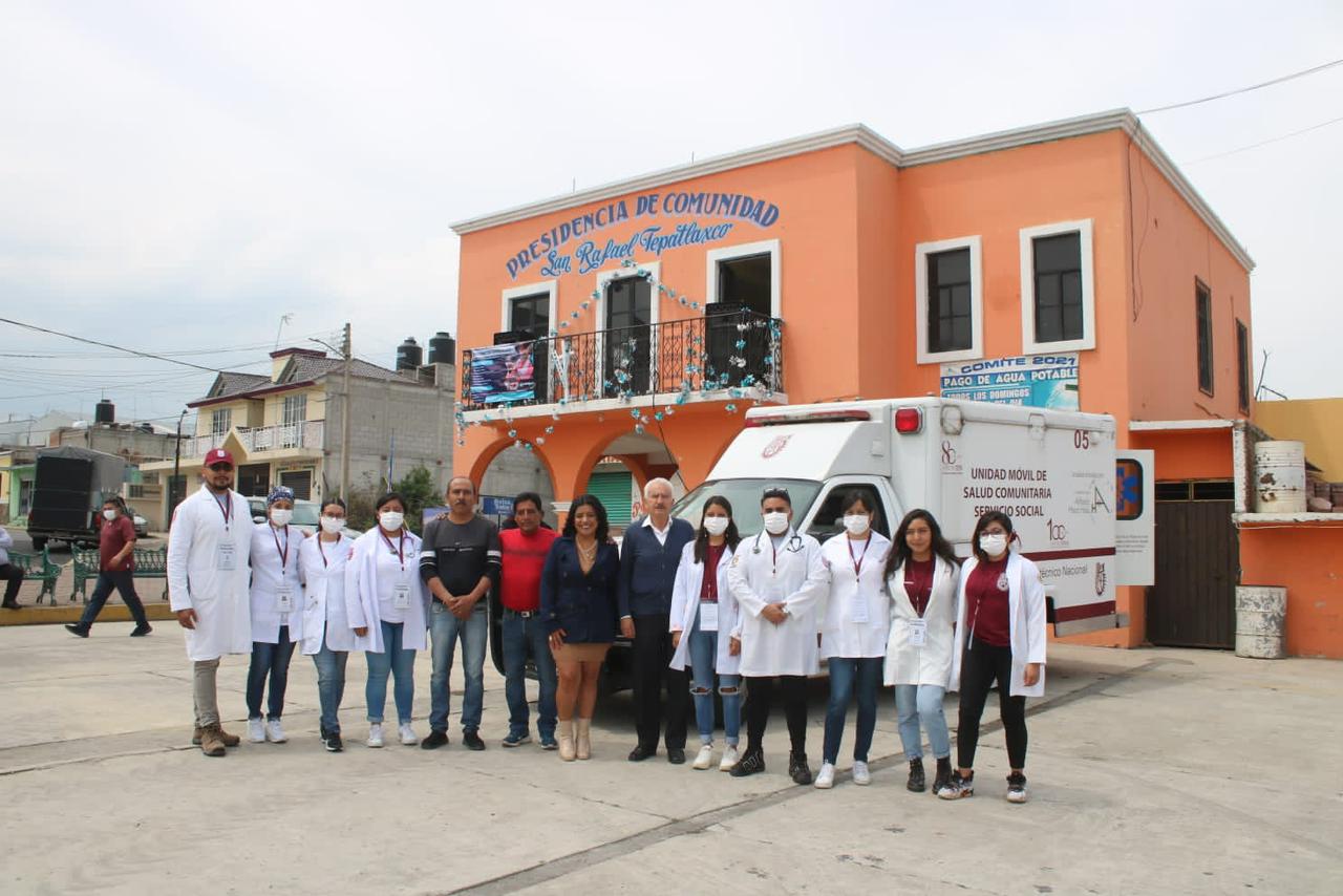Llegaron las Brigadas de Salud del IPN a Chiautempan