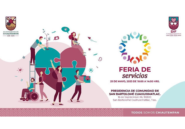 Hoy 25 de mayo la Feria de Servicios del Ayuntamiento de Chiautempan llega a Cuahuixmatlac