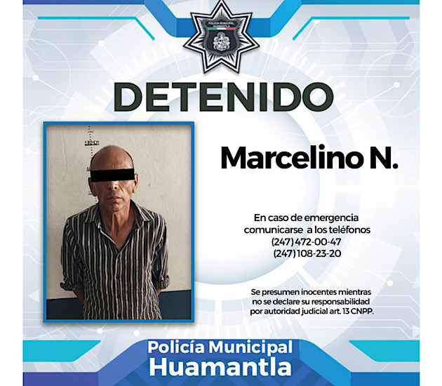 Detiene Policía de Huamantla a sujeto que agredía a persona de la tercera edad