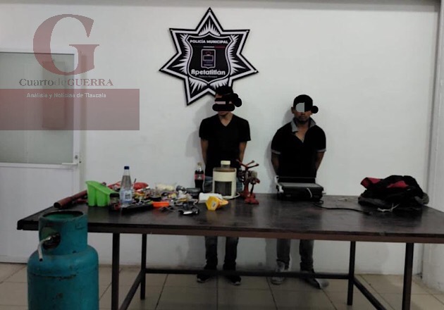 Atrapa Policía de Apetatitlán a presuntos responsables de robo a comercios