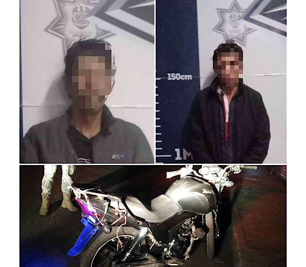 Oficiales del GEO de Apizaco aseguran a dos implicados en homicidio de estudiante