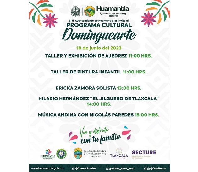 Festeja ‘Dominguearte’ a todos los papás de Huamantla con una cartelera artística inédita