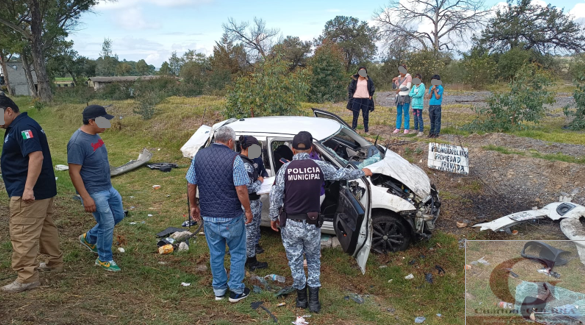 Fuerte accidente en el municipio San Martín Xaltocan deja seis personas lesionadas