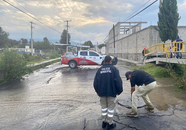 Atienden coordinaciones de Huamantla reportes tras fuerte lluvia