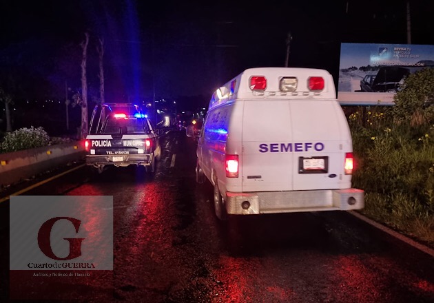Completamente destrozado quedó el cuerpo de una persona al ser atropellada, en Yauhquemehcan