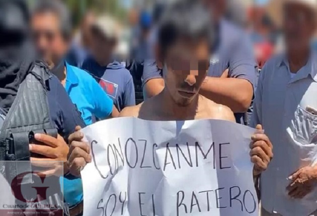 Detienen y pasean a pepenador, en Quilehtla; lo acusan de cometer varios robos en la zona