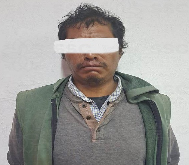 En Huamantla, es detenido un hombre en posesión ilegal de arma de fuego