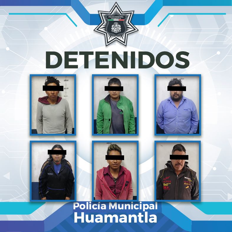 Detienen municipales a sujetos que alteraban el orden en la vía pública en Huamantla