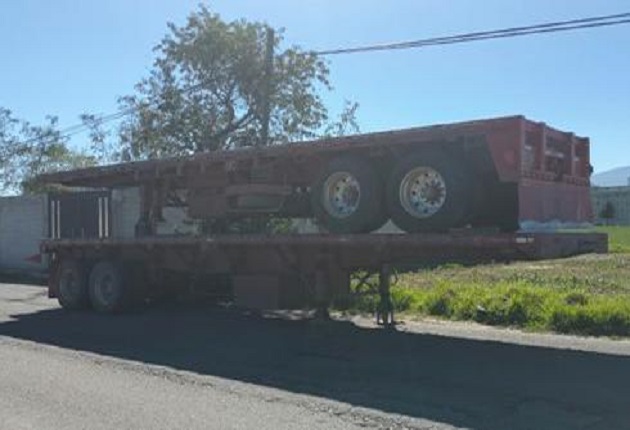 Asegura PGJE plataformas para tractocamión con reporte de robo