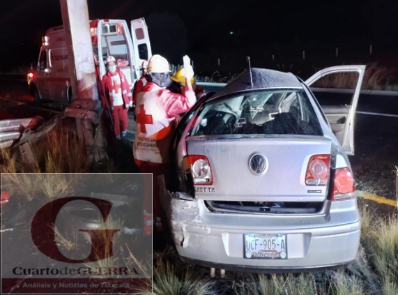 Grave conductor tras accidentadarse en la Amozoc-Perote