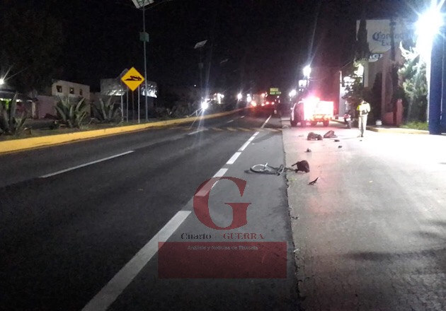 Ciclista pierde la vida al ser atropellado, en Calpulalpan