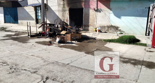 En Tepetitla, se suscita incendio al interior de un domicilio