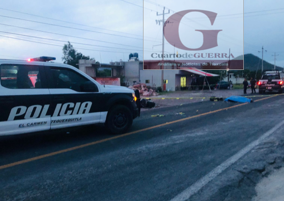 Fallece motociclista tras ser atropellado por un vehículo, en Tequexquitla