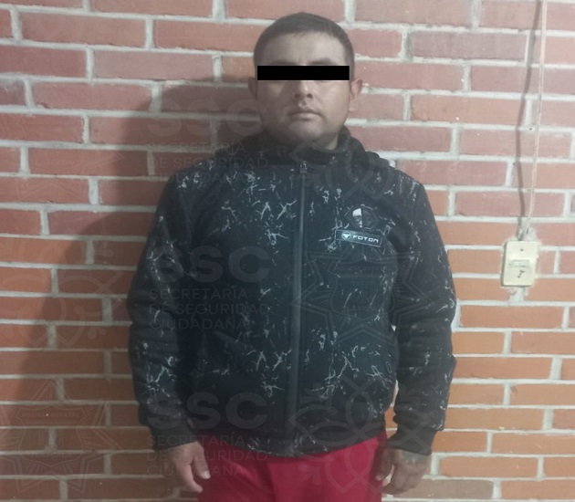 En Nopalupan, asegura Policía Estatal a un hombre en posesión de droga sintética