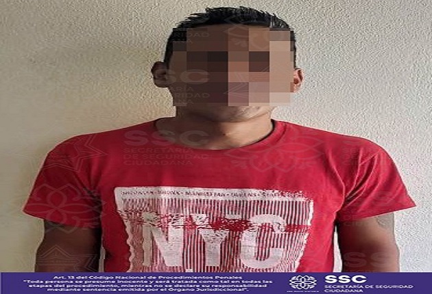 Asegura Secretaría de Seguridad Ciudadana a masculino por agredir a una mujer