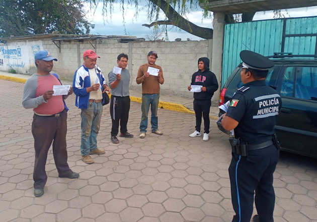 Refuerza Policía Municipal de Huamantla estrategia de proximidad social entre la población