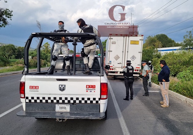 Detienen en la Texmelucan-Tlaxcala a dos sujetos por robo a unidad de carga