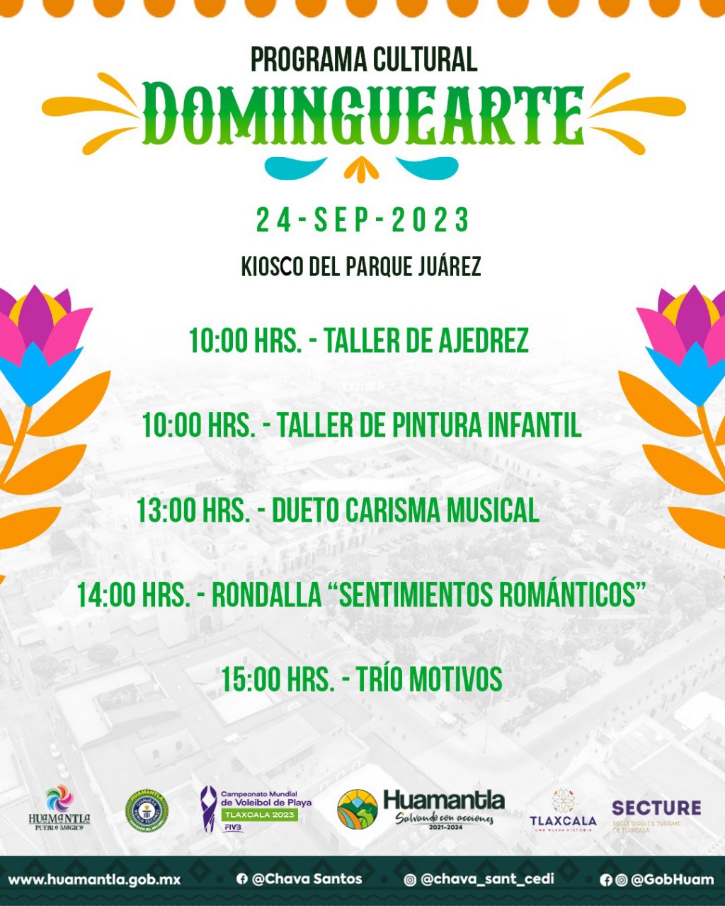 Grandes presentaciones tendrá el programa cultural ‘Dominguearte’ en Huamantla