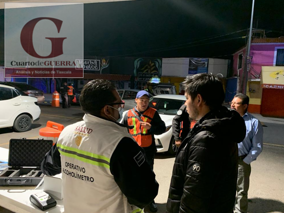 Caen 13 infractores en alcoholímetro en Apetatitlan