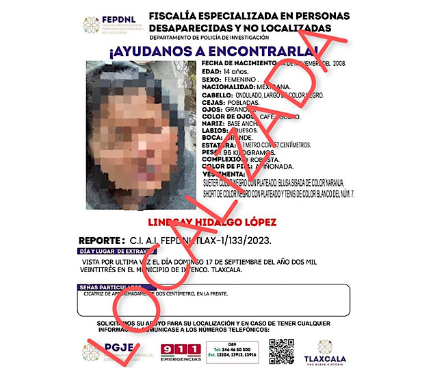 Presentan ante Fiscalía a menor de edad reportada como no localizada: PGJE