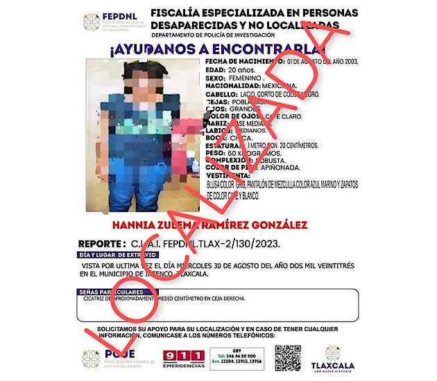 Presentan ante ministerio público de Fiscalía a mujer reportada como no localizada: PGJE