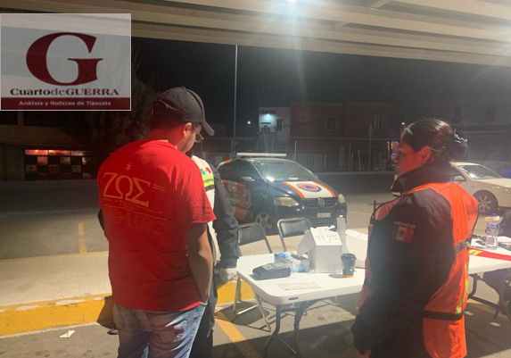 Aseguran a once conductores durante alcoholímetro en Apetatitlán