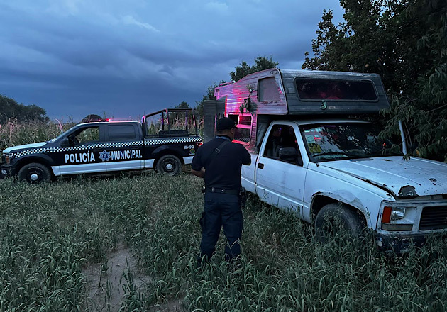 Localiza Policía de Huamantla camioneta abandonada gracias al apoyo ciudadano